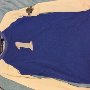 Harley Davidson red and cream long sleeve jersey. Size Medium. NWT